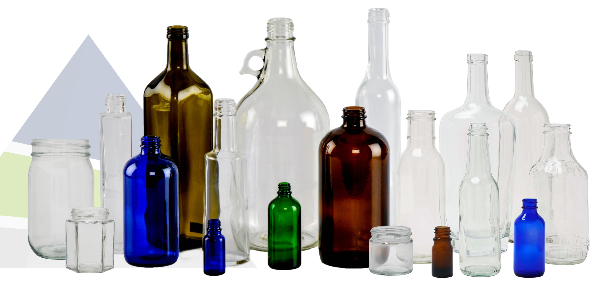 different glass packaging