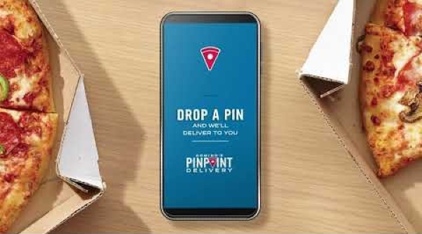 Drop a pin, domino’s pizza app