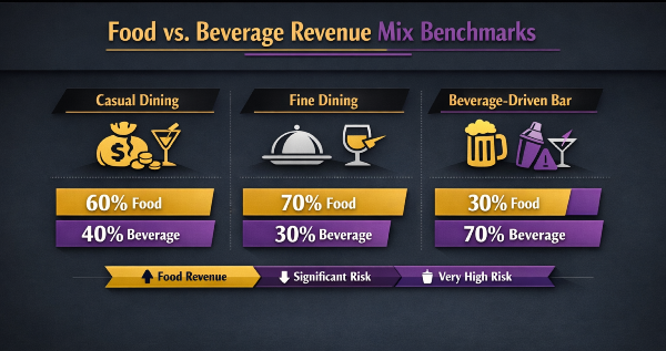 Food vs. Beverage Revenue Mix Benchmarks