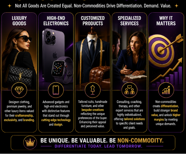 Infographic: examples of non-commodity categories