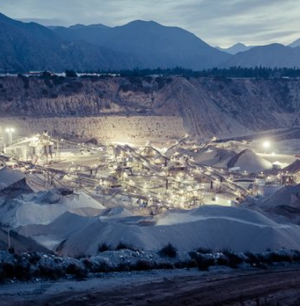 Vulcan mining at night