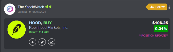 Two green flames next to a user’s name signifies they are a top 10 percentile investor