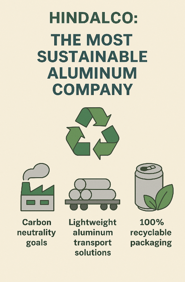 infographic about hindalco, the most sustainable aluminum company